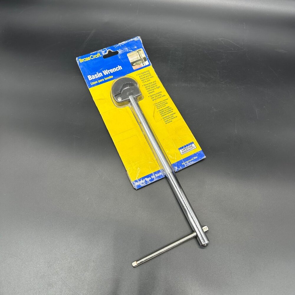 BrassCraft Basin Wrench T420 Long Arm Spring Loaded Jaw Tightening Faucet Nuts